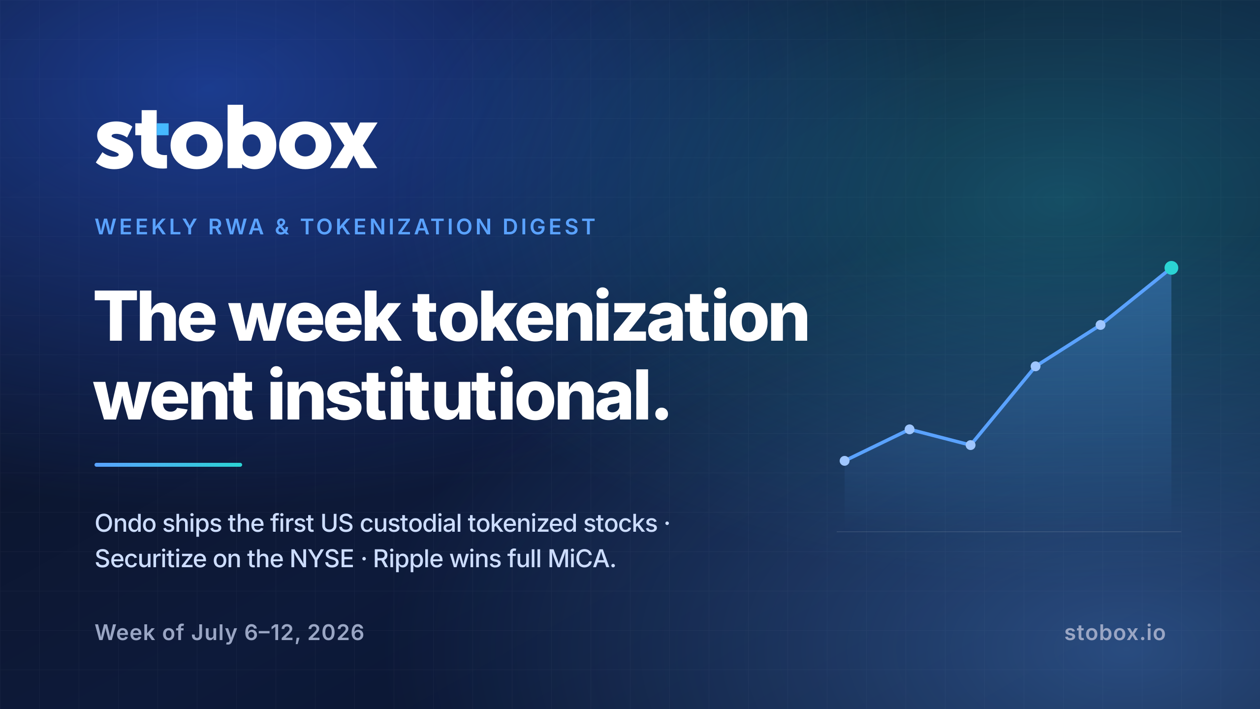 Stobox Weekly RWA & Tokenization Digest – Week of July 6–12, 2026